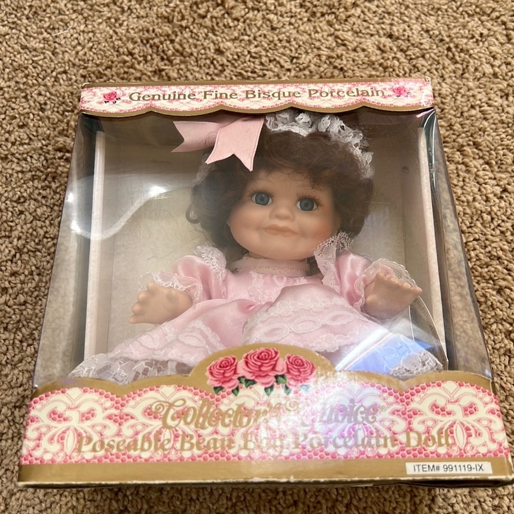 Collectors choice Poseable bean bay porcelain doll .